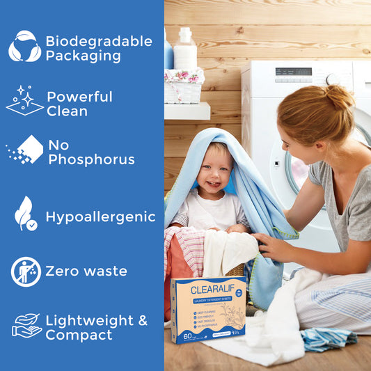60 Loads Laundry Detergent Sheets Linen Scent