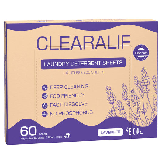 60 Loads Laundry Detergent Sheets Fresh Lavender Scent