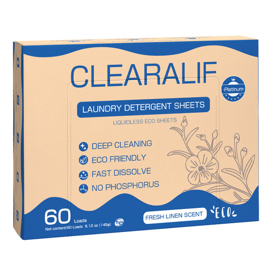 60 Loads Laundry Detergent Sheets Linen Scent