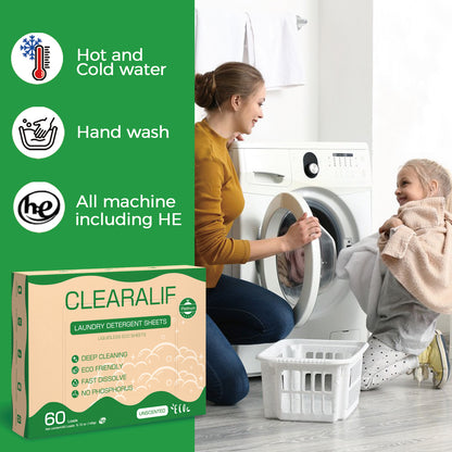 60 Loads Laundry Detergent Sheets Fresh Scent