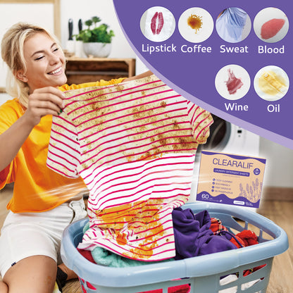 60 Loads Laundry Detergent Sheets Fresh Lavender Scent