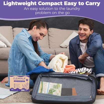 60 Loads Laundry Detergent Sheets Fresh Lavender Scent
