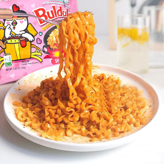 Samyang Buldak Noodles Carbonara Flavor,Spicy Noodles,Stir Fried Ramen Noodles,40 Packs in 1 Box
