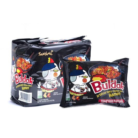 Samyang Buldak Ramen,Spicy Noodles,Stir Fried Ramen Noodles,Original Chicken Flavor,40 Packs in 1 Box