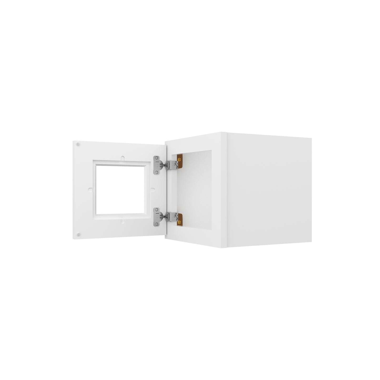 Cros Easy DIY Royal White Plywood 12-in W x D x H Wall Kitchen Cabinet Ready to Assemble, Glass NOT Included