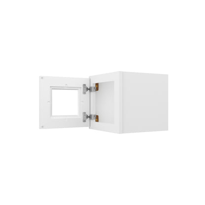 Cros Easy DIY Royal White Plywood 12-in W x D x H Wall Kitchen Cabinet Ready to Assemble, Glass NOT Included