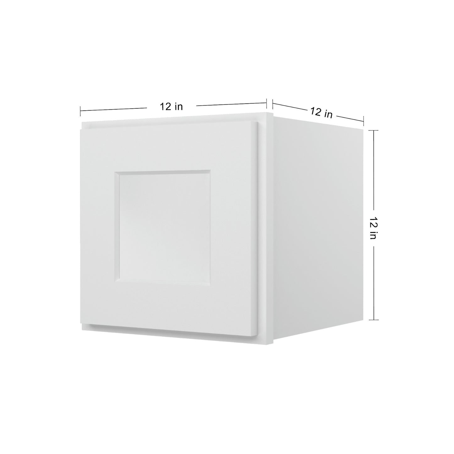 Cros Easy DIY Royal White Plywood 12-in W x D x H Wall Kitchen Cabinet Ready to Assemble, Glass NOT Included
