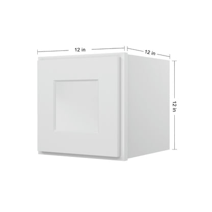 Cros Easy DIY Royal White Plywood 12-in W x D x H Wall Kitchen Cabinet Ready to Assemble, Glass NOT Included