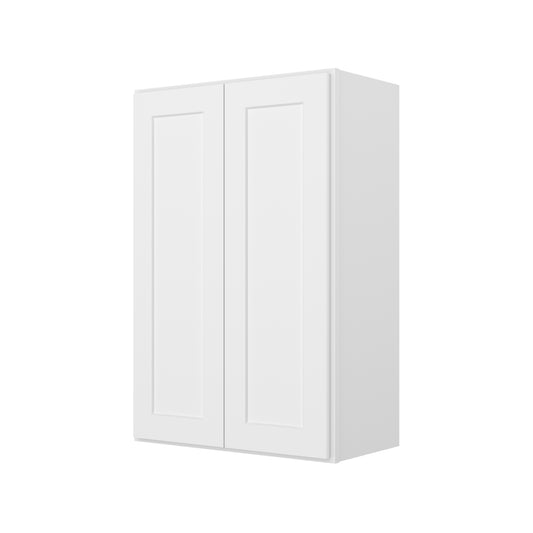Cros Easy-DIY 24-in W x 12-in D x 36-in H in Shaker White Ready to Assemble Wall Kitchen Cabinet 2 Doors-2 Shelves